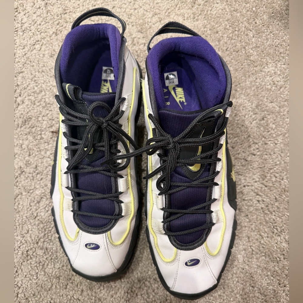 Nike White, Purple & Yellow Low-Top Athletic Sneakers